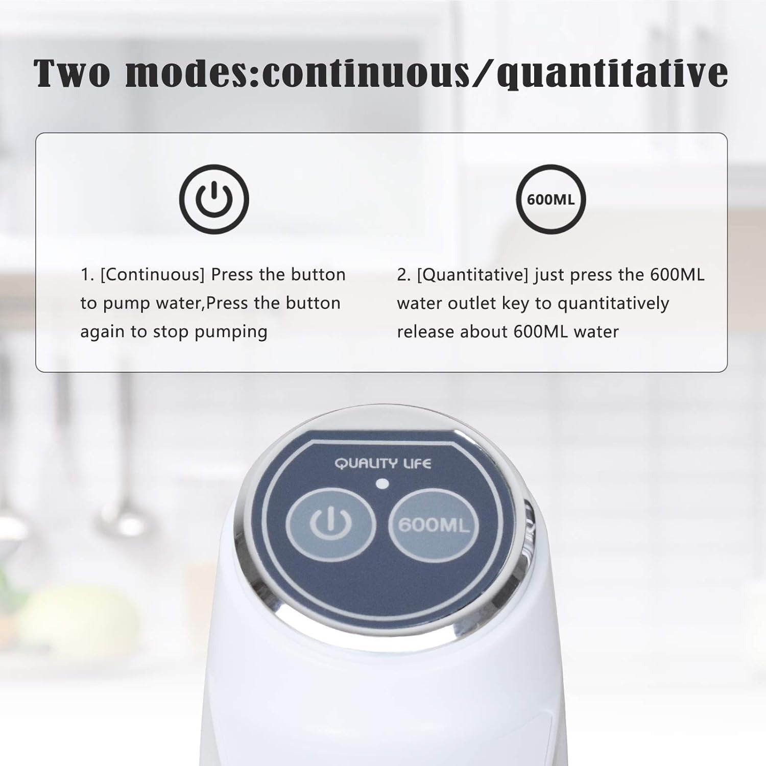 Mclassic MD-03 Touch Intelligent Electric Water Pump – Rechargeable Automatic Dispenser For Bottled Water With One-Touch Operation (Random Color)