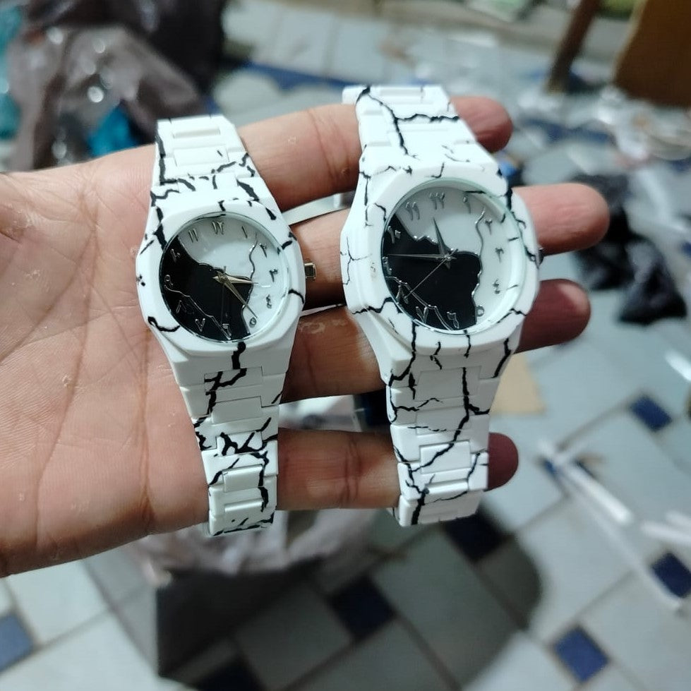 Tiger Aura Pair Watch – Stylish His & Hers Wristwatch Set, Elegant Design for Couples & Gifting