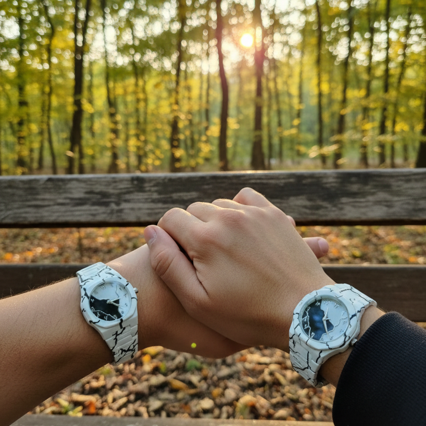 Tiger Aura Pair Watch – Stylish His & Hers Wristwatch Set, Elegant Design for Couples & Gifting